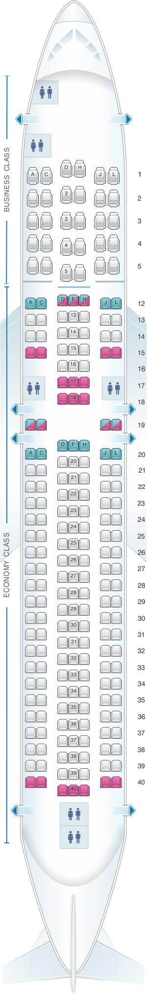 boeing 737 800 seating chart